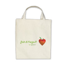 Roughly & vegan of whole heart (red apple heart) canvas bag