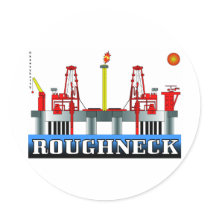 Roughneck, Oil Field Sticker by boozykelly Roughneck, Oil Field Sticker