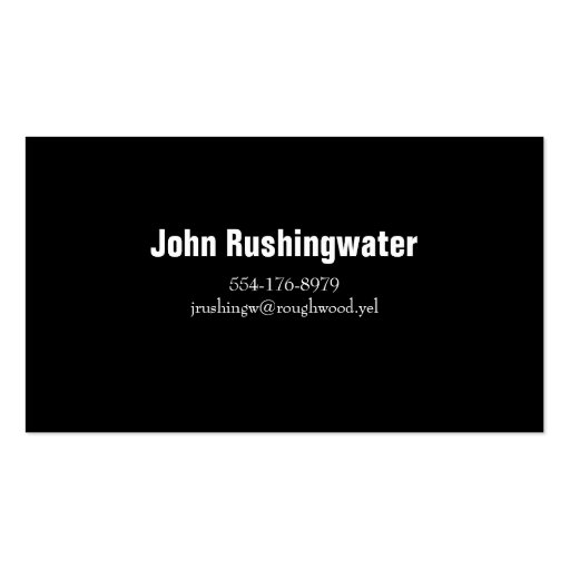 Roughwood (Yellow) Business Card Template (back side)