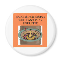 ROULETTE player casino gambler magnets