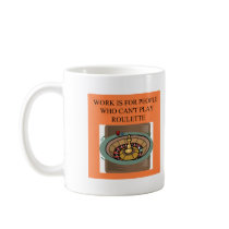 ROULETTE player casino gambler mugs