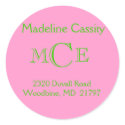 Round address label stickers