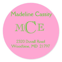 Round address label stickers