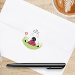 ROUND ADDRESS LABELS Little Ladybug Stickers