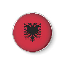 Round Albania Fridge Magnets
