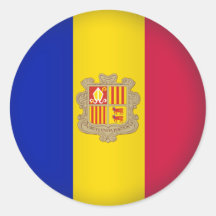 Round Andorra Stickers