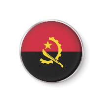 Round Angola Magnet