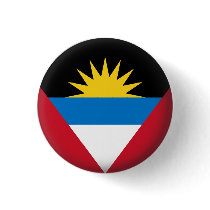 Round Antigua and Barbuda Pinback Button