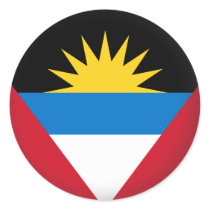 Round Antigua and Barbuda Round Sticker