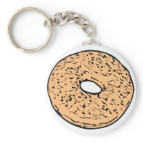 Round bagel key chains