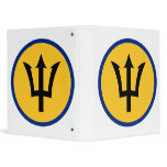 Round Barbados Flag Vinyl Binder