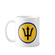 Round Barbados Flag Coffee Mug
