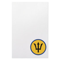 Round Barbados Flag Stationery