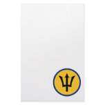 Round Barbados Flag Stationery