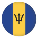 Round Barbados Round Stickers