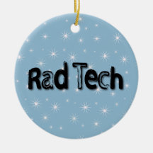Round Blue Rad Tech Christmas Tree Ornament