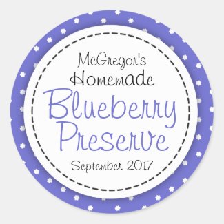 Round blueberry label