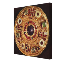 Round brooch gallery wrap canvas