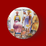 Round Button - African Women  buttons