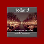 Round Button - Amsterdam At Night  - Customized buttons