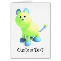 Round cat custom card