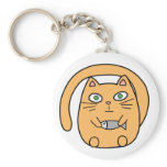 Round cat key chain