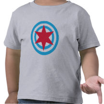 Round Chicago Flag Tee Shirt