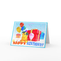 Round Dog Birthday Card
