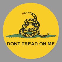 Round Dont Tread on Me Sticker -gadsden tea party stickers
