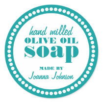 Round Dot Frame Soap Label Template Stickers