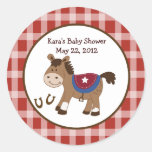 Round 'Em Up Birthday Baby Shower Favor Sticker