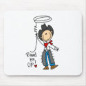 Round 'Em Up! Cowboy Stick Figure Mousepad by stick_figures Round 'Em Up! Cowboy Stick Figure Mousepad
