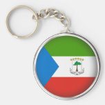 Round Equatorial Guinea Keychains