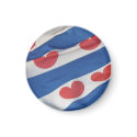 Round Frisian (Frysland, Friesland) Fridge Magnets