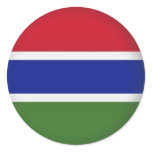 Round Gambia Round Stickers