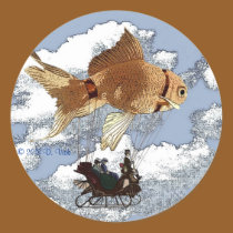 Round Goldfish Sticker stickers