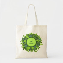 Round green floral bags