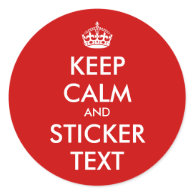 Round KeepCalm Stickers | Personalizable
