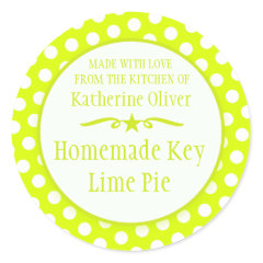 Round lime cookie exchange baking gift stickers