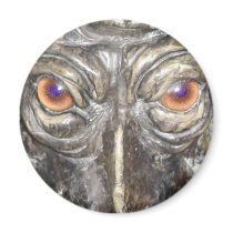 Round Magnet, "Blue-Eyed, Gray Demon"
