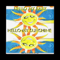 Round Magnet -Hello My baby 