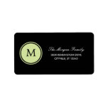 Round Monogram Address Labels labels