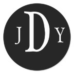 Round Monogram Sticker