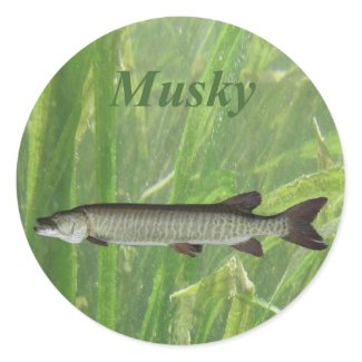 Round Musky Sticker