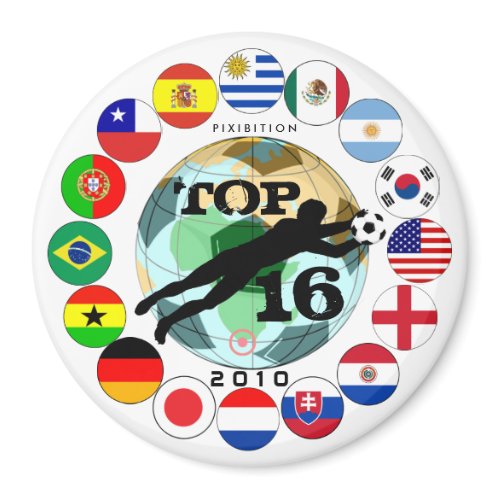 Round Of 16 Goal Flags Magnet World Cup magnet