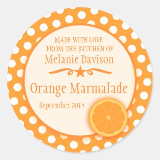 Round orange marmalade