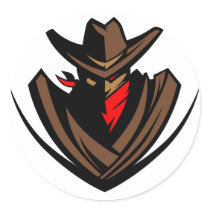 Round Outlaw Stickers