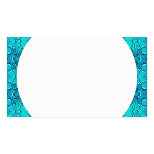 Round Panel - Aqua Blue Fest Business Cards (back side)