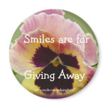 round Pansy Magnet- customize as you wish