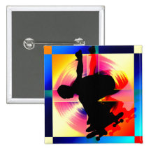 Round Peg in a Square Hole Skateboarding Pins